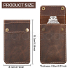 Portable Leather Single Watch Pouch Storage Bags ABAG-WH0032-45-2