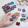 DICOSMETIC 18Pcs 18 Styles Food Grade Eco-Friendly Silicone Focal Beads SIL-DC0001-75-3