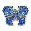 Butterfly Alloy Rhinestone Brooches JEWB-E041-06KCG-02-1