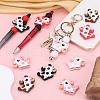SUNNYCLUE 10Pcs 5 Colors Cow Silicone Focal Beads SIL-SC0001-59-4