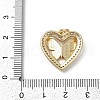 Brass Micro Pave Clear Cubic Zirconia Pendants KK-S528-15G-3