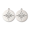 Non-Tarnish 304 Stainless Steel Pendants STAS-L020-002P-1