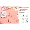 30G 6 Colors Handmade Polymer Clay Cabochons CLAY-TA0001-17-20