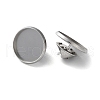 304 Stainless Steel Flat Round Brooch Brooch Base Settings STAS-S172-10A-P-1