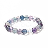 Natural Fluorite Beaded Stretch Bracelets BJEW-K233-01B-02-01-2