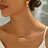 Alloy Hollow Letter Earrings & Necklaces Set for Women HN6218-3