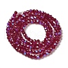 Electroplate Transparent Glass Beads Strands EGLA-A035-T3mm-L02-2