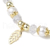 6mm Round Shell Pearl Beaded Stretch Bracelets BJEW-JB10672-4