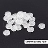 SUNNYCLUE 100Pcs Comfort Silicone Pads for Screw Back Clip on Earrings FIND-SC0003-18-4