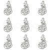 10Pcs 201 Stainless Steel Pendants STAS-CJ0002-34-1