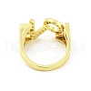 Word LOVE Brass Micro Pave Clear Cubic Zirconia Finger Rings RJEW-G309-11G-3