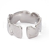 Ion Plating(IP) 304 Stainless Steel Cuff Ring for Women RJEW-C060-12P-3