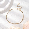 304 Stainless Steel Singapore Chain Anklets AJEW-AN00645-1