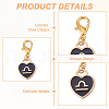 48Pcs 12 Styles Alloy Enamel Pendant Decoration HJEW-GO00109-5