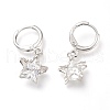 Brass Huggie Hoop Earrings EJEW-Z003-01P-2
