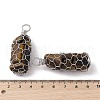 Rack Plating Copper Wire Wrapped Natural Mixed Stone Chip Big Pendants G-C130-01P-4