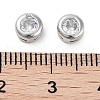 Brass with Single Cubic Zirconia Slide Charms KK-C051-27P-01-3