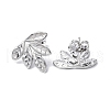 Non-Tarnish 304 Stainless Steel Leaf Stud Earrings for Women EJEW-F300-13P-2