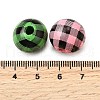 Printed Schima Wood Beads WOOD-L022-01B-3