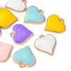 10Pcs 5 Colors Alloy Enamel Pendants ENAM-YW0002-07-2