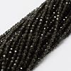 Natural Obsidian Bead Strands G-P270-2mm-28-2