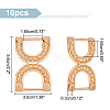 WADORN 10Pcs Alloy Buckle Clasps FIND-WR0010-70-2