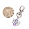Angel Synthetic Moonstone Pendant Decorations HJEW-JM03146-3