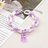 Resin Bear Charm Bracelets BJEW-JB06281-02-5