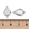 Natural Quartz Crystal Faceted Connector Charms G-L514-048G-03-3
