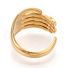 Hand 304 Stainless Steel Cuff Ring Components STAS-T066-12G-3