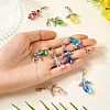 Angel Glass & Alloy Pendant Decoration HJEW-TAC0055-6