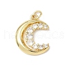 Brass Micro Pave Cubic Zirconia Pendants KK-C104-21G-1