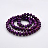 Full Plated Faceted Rondelle Glass Beads Strands GLAA-A024F-FP03-2