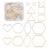  Jewelry 40Pcs 16 Style Alloy Linking Rings FIND-PJ0001-27-10