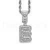 Brass Micro Pave Cubic Zirconia Pendants PW-WG3207D-10-1