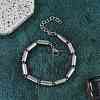 304 Stainless Steel Column Link Chain Bracelets for Women BJEW-F488-50P-1