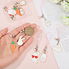 12Pcs 6 Style Alloy Enamel Mobile Straps HJEW-GL00015-3