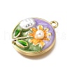 Alloy Enamel Pendants ENAM-K076-10E-G-2