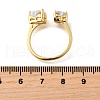 Brass Micro Pave Cubic Zirconia Cuff Rings for Women RJEW-F181-10G-01-3