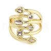 Rack Plating Brass Micro Pave Cubic Zirconia Finger Ring RJEW-C080-01A-GP-3