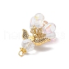 Glass Seed Beaded Angel Pendants PALLOY-MZ00631-01-4