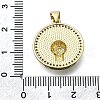 Brass Micro Pave Cubic Zirconia Charms KK-V010-22G-3