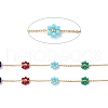 Flower Glass Beaded Chains CHS-P016-40G-01-2