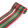 2Rolls 2 Styles Stripe Pattern Printed Polyester Grosgrain Ribbon OCOR-TA0001-37J-8