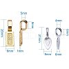 Tibetan Style Alloy Glue-on Flat Pad Bails TIBE-PH0001-25-NF-3
