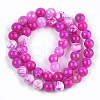 Dyed Natural Agate Beads Strands G-T109-6mm-05-2