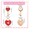 SUNNYCLUE 60Pcs 2 Styles Alloy Enamel Pendants ENAM-SC0005-25-2