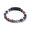 Natural Indian Agate Stretch Bracelets BJEW-F395-C01-4