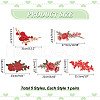 WADORN 5 Pairs 5 Style 3D Flower Appliques DIY-WR0003-83-2