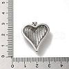 Rack Plating Brass Micro Pave Clear Cubic Zirconia Pendants KK-R158-12P-3